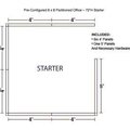 Global Equipment Interion    Pre-Configured Office Cubicle - 8'W x 8'D x 72"H - Starter Kit - Blue 236624BL